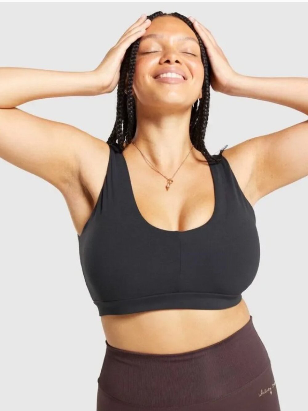Gymshark x Whitney Simmons Black V-neck Sports Bra - Size Small